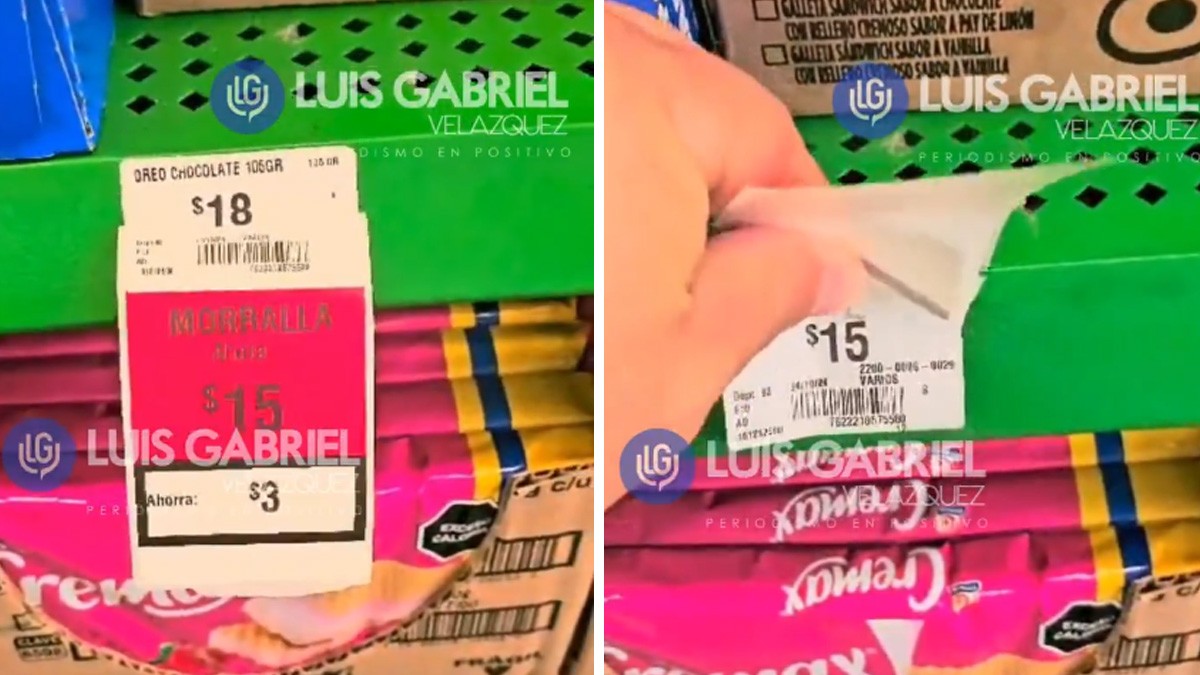 VIDEO Usuario exhibe como inflan los precios en este supermercado para fingir descuentos