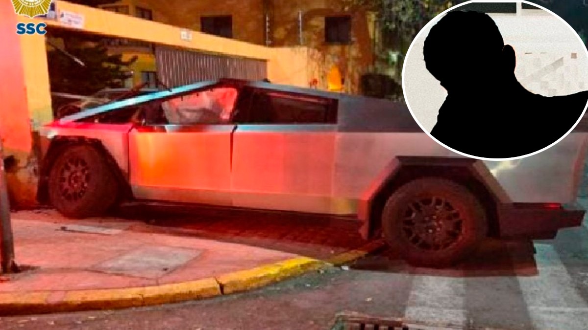 Cantante de corridos tumbados choca su Cybertruck en la Ciudad de México y huye
