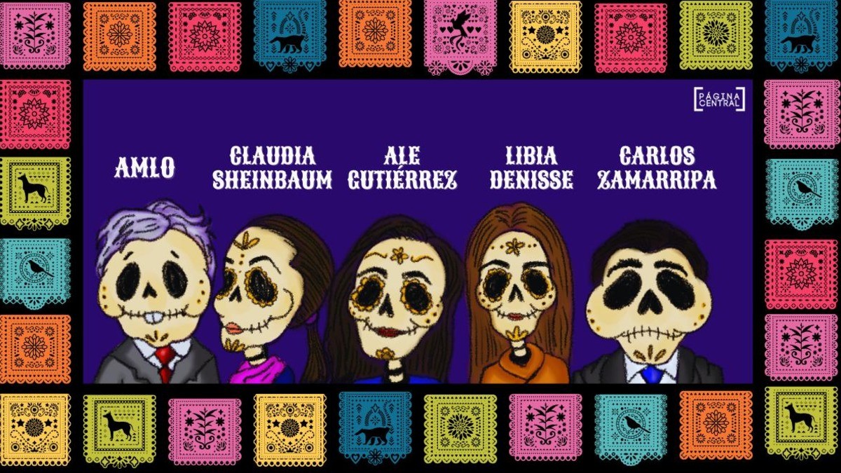 Sheinbaum, AMLO, Libia, 'Ale' y Zamarripa no se escapan a las calaveritas 2024