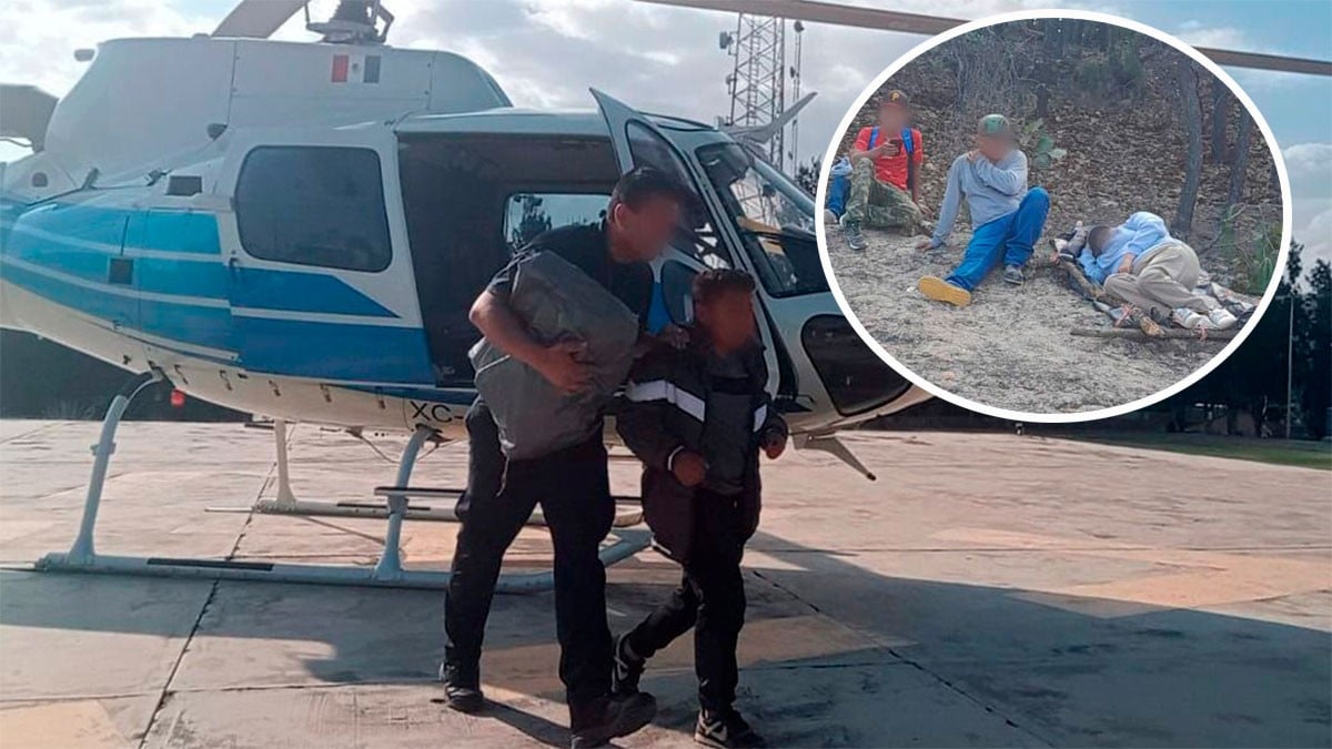 Rescatan en helicóptero a grupo de personas varado en la sierra de Codornices