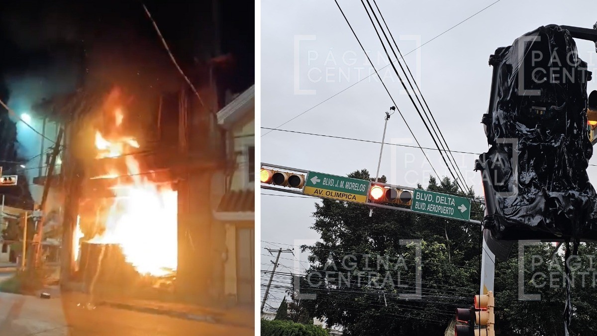 Incendio en obra en construcción arrasa con cables y hasta derrite semáforo en La Campiña