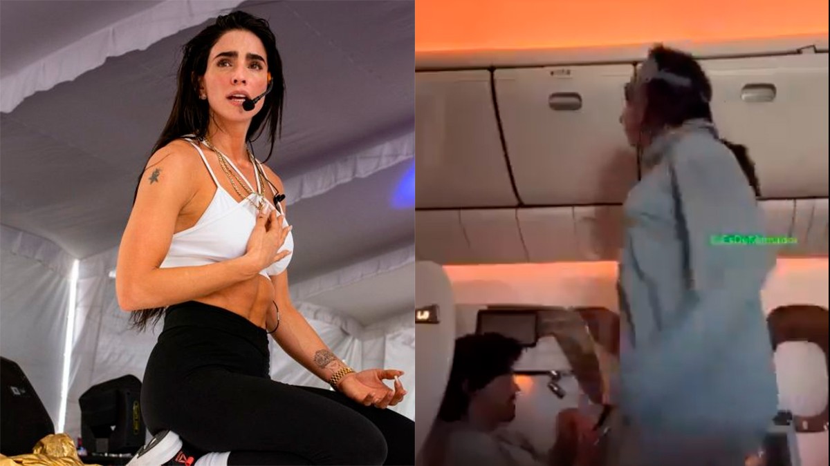 VIDEO Bárbara de Regil se graba haciendo ejercicio en pleno vuelo y es criticada en redes