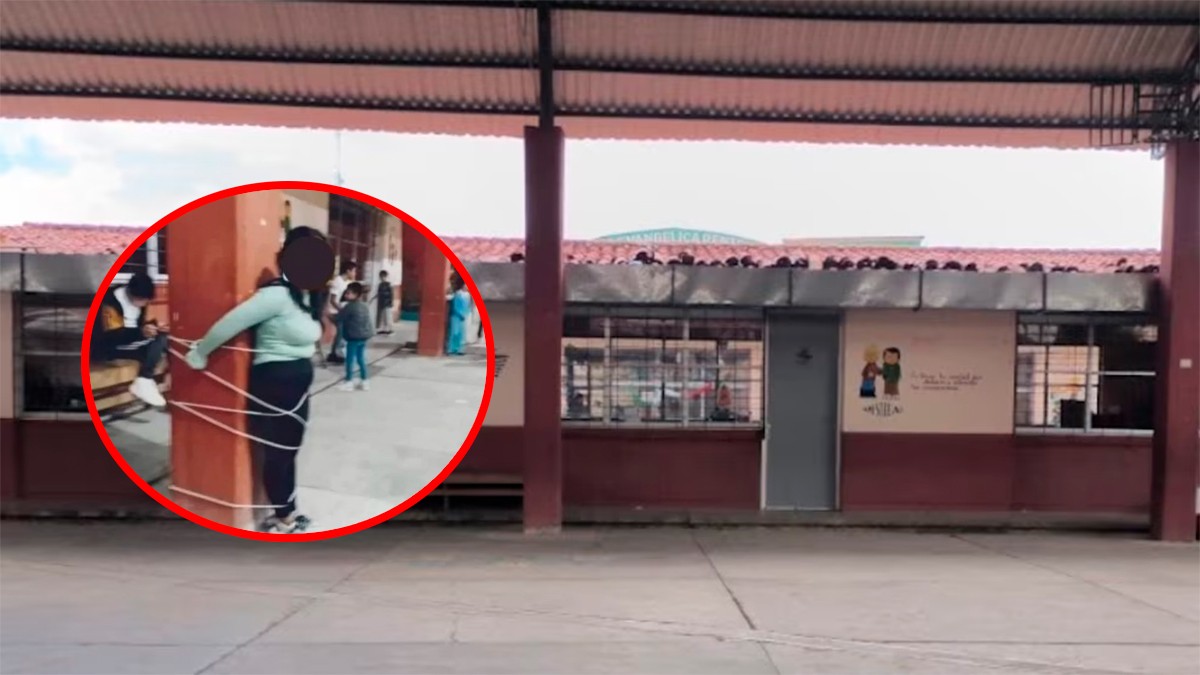 VIDEO Amarran y detienen a tesorera de primaria para exigir la devolución de 86 mil pesos