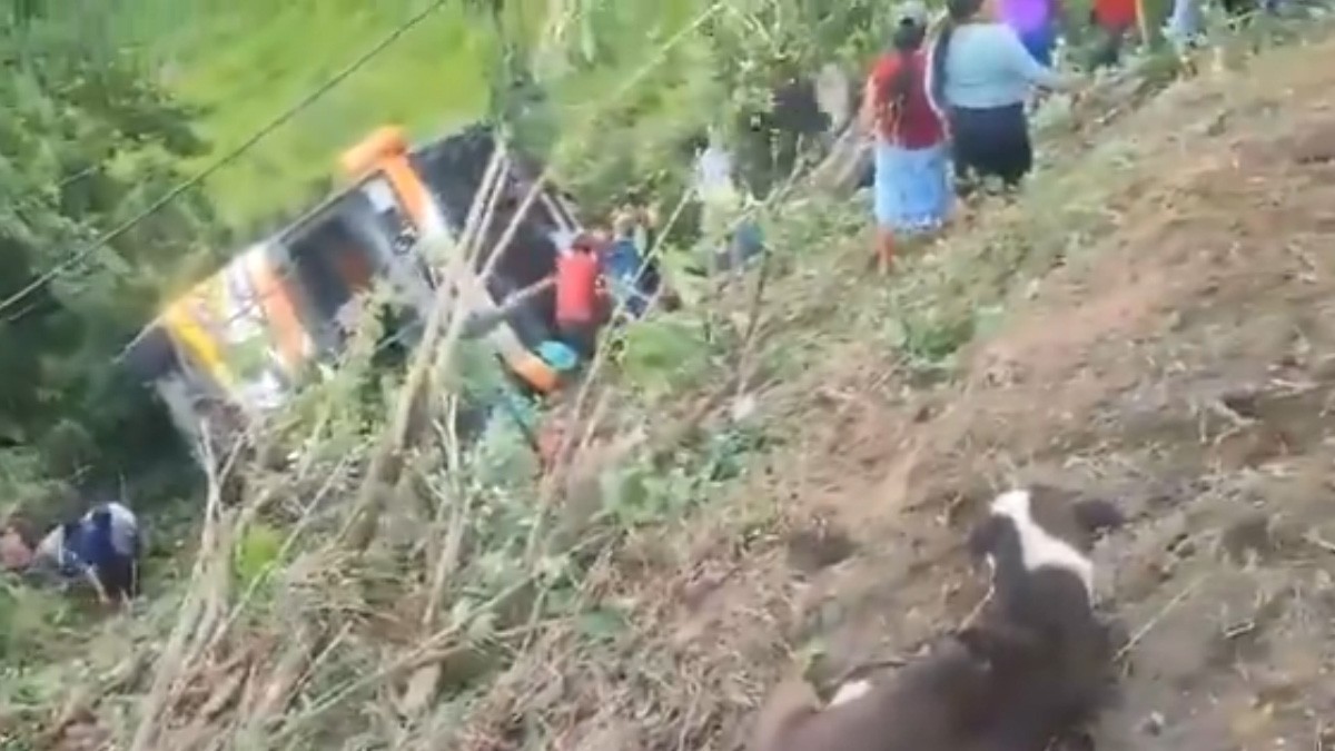 VIDEO Estudiantes viajaban por fin de curso, pero autobús cayó a un barranco y murieron 11