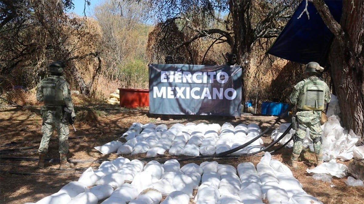 Desmantelan narcolaboratorio y decomisan droga con un valor de 3 mil 219 millones de pesos