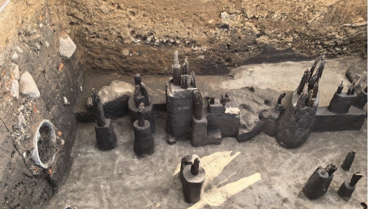 Hallan muelle y canal prehispánico en Avenida Chapultepec