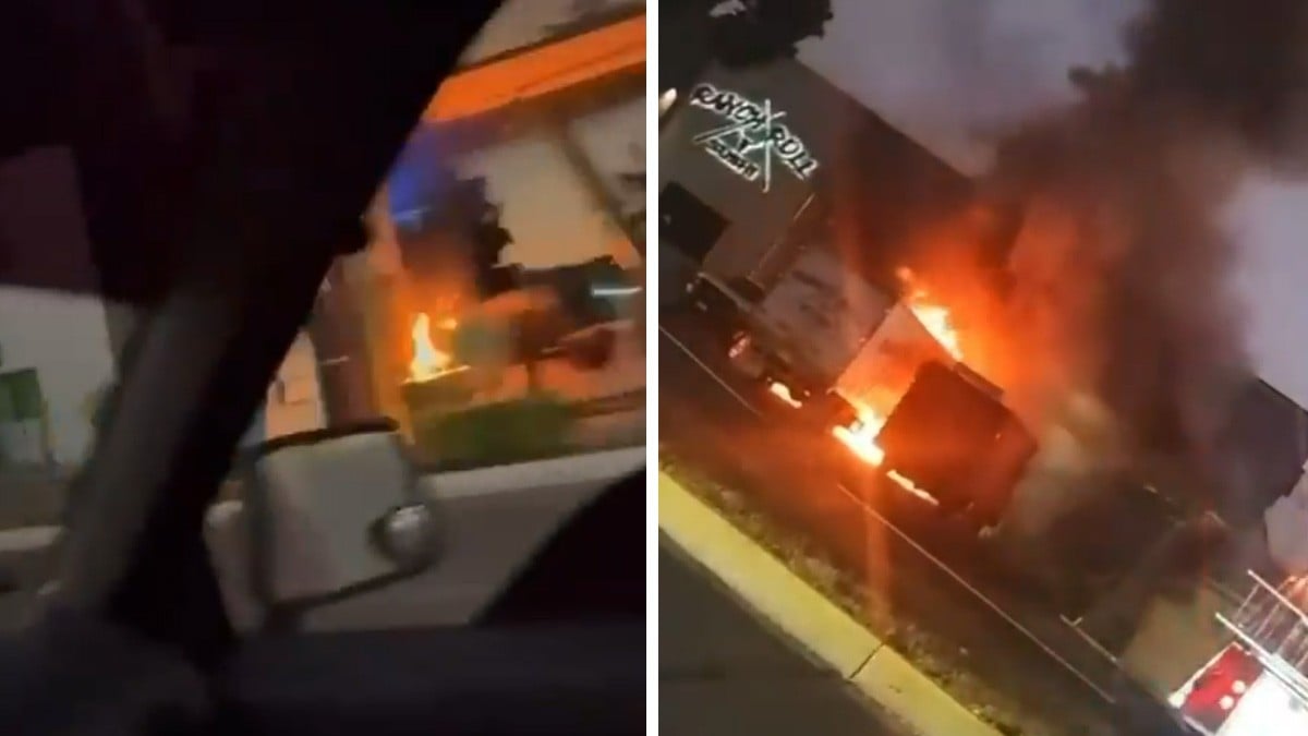 VIDEO Incendian restaurantes de sushi y repelen a bomberos cuando intentan apagar el fuego