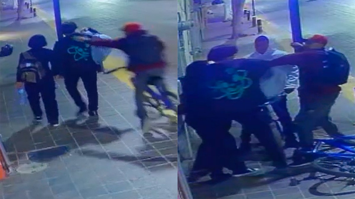 VIDEO Captan a ciclistas intentando asaltar a una pareja de jóvenes en la zona centro de León