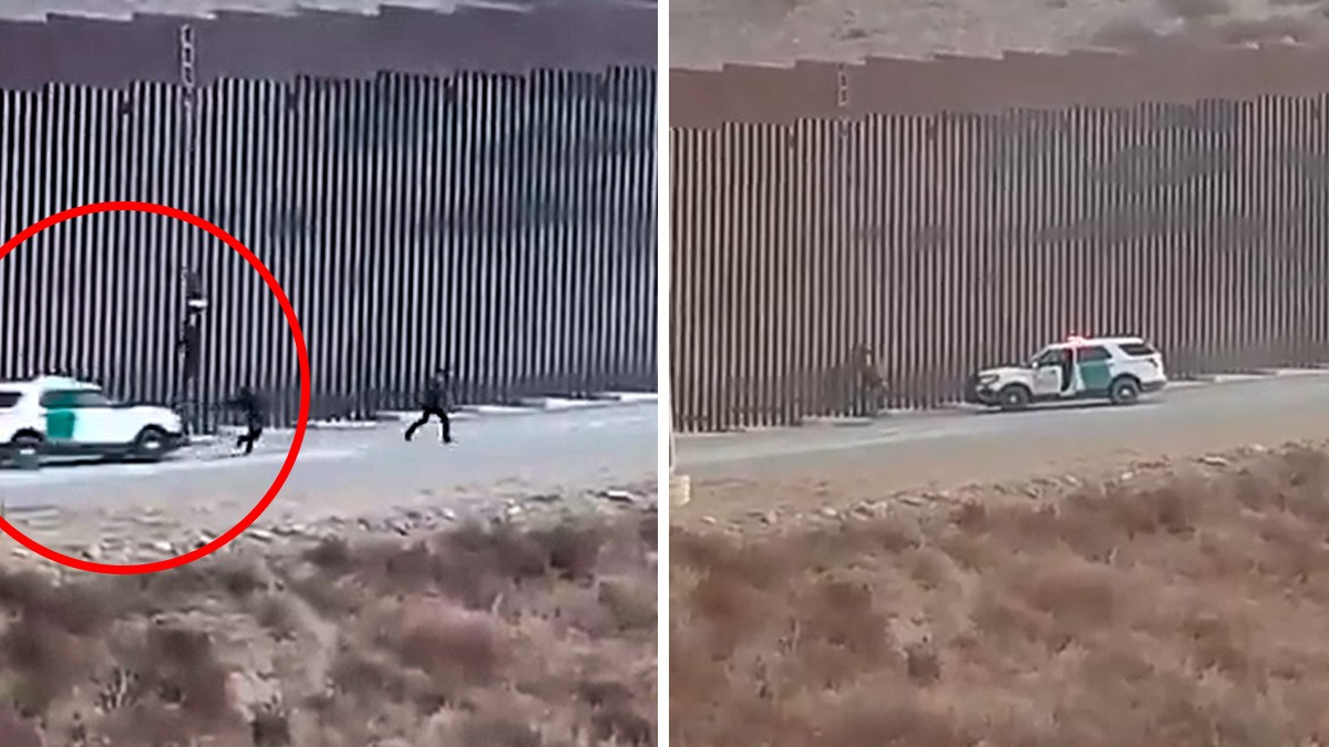 VIDEO Captan cómo patrulla de la Border Patrol embiste a migrante que cruzaba el muro