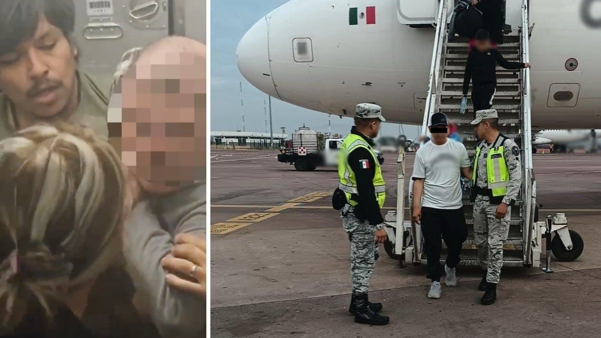 VIDEO “¡Déjenlo por favor!” Graban captura de pasajero que quería desviar avión