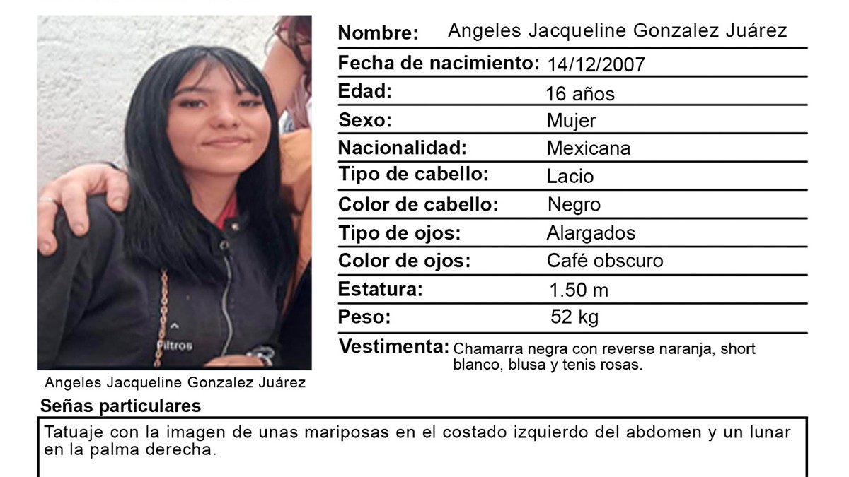 Desaparece Ángeles Jacqueline, de 16 años, en León; piden apoyo para encontrarla