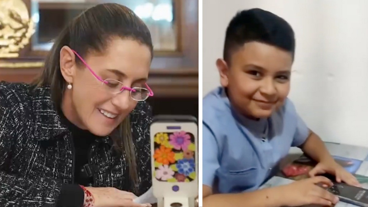 VIDEO Lo más tierno que verás: Niño le regala carta a Sheinbaum ¡y ella le llama por cel!
