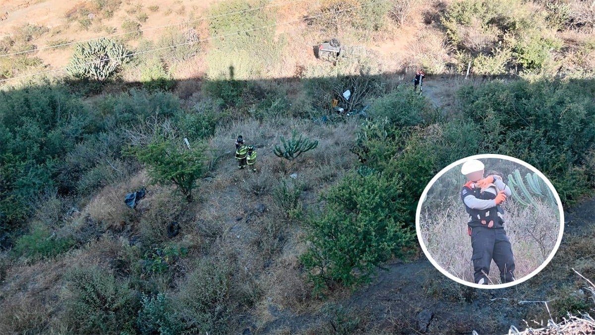 Bebé permanece 12 horas a la intemperie tras accidente en el que falleció su papá