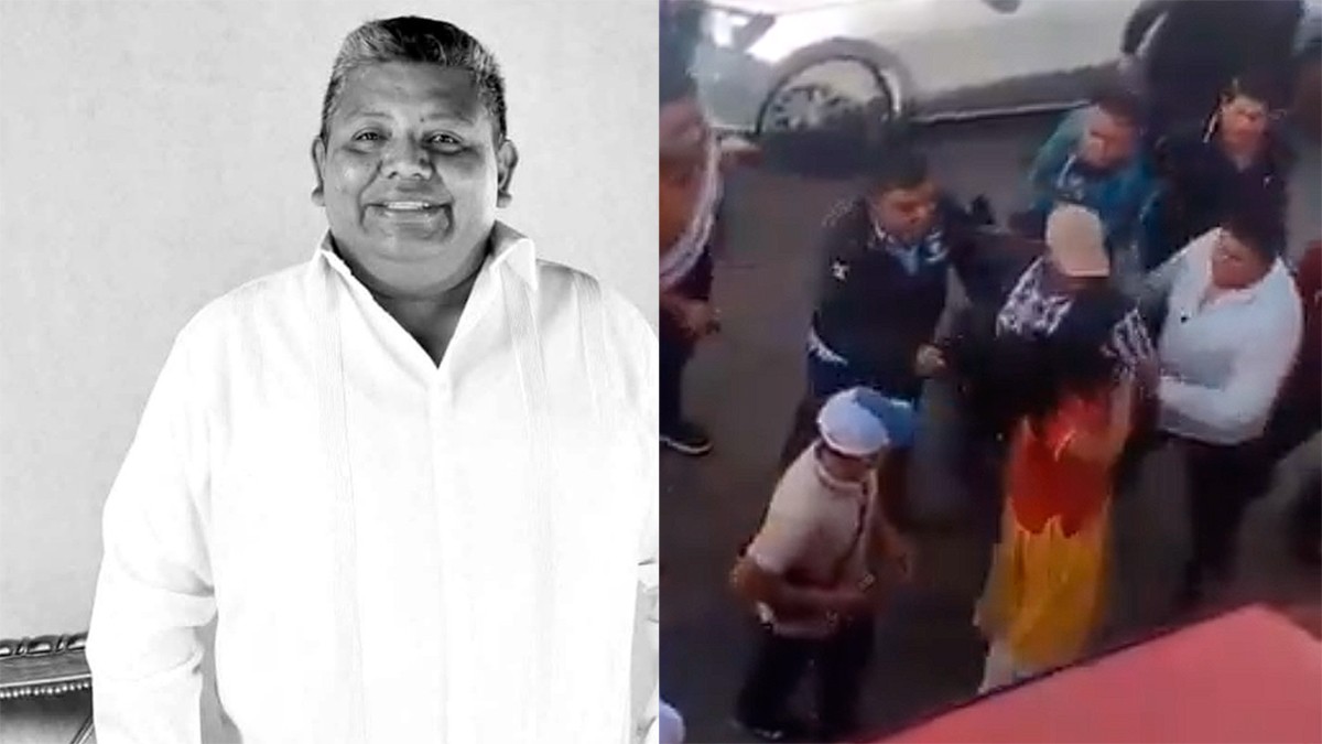VIDEO “Lo hice en defensa” Captan a alcalde presuntamente agrediendo a una mujer indígena