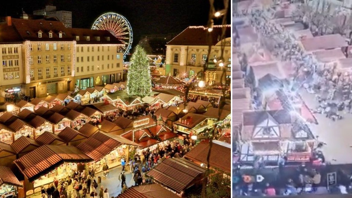 VIDEOS ¡Atropello masivo! Conductor arrolla a decenas de personas en mercado navideño