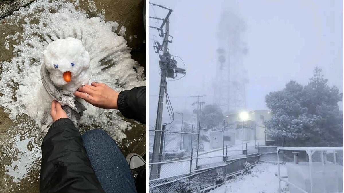 Aguanieve y granizo sorprenden en 7 estados