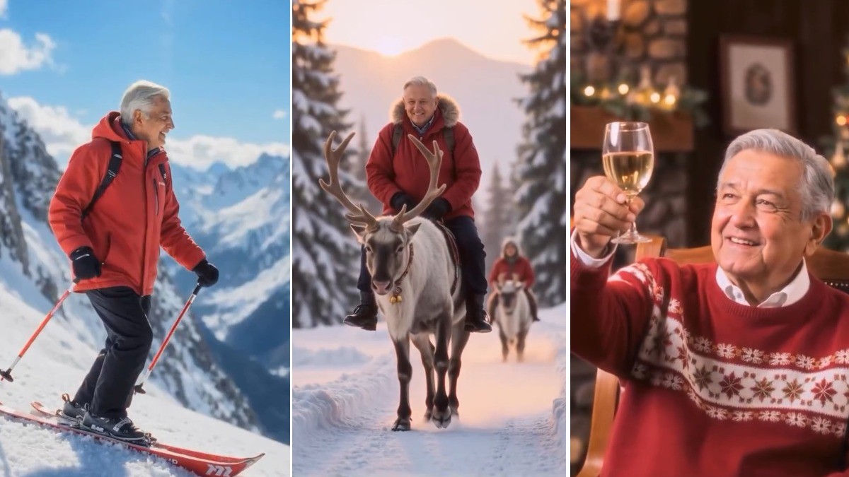 VIDEO ¡Al estilo 'fifí'! Así celebraría AMLO la Navidad… según la IA