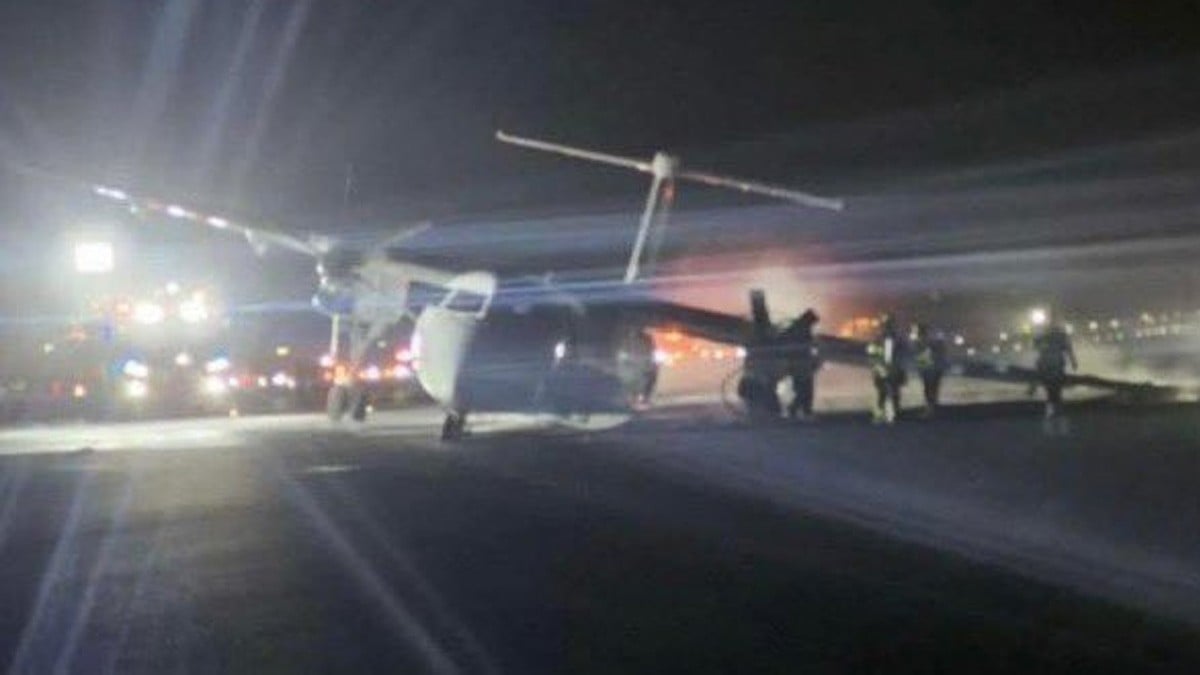 VIDEO Avión se incendia durante aterrizaje y pasajeros captan lo que pasó