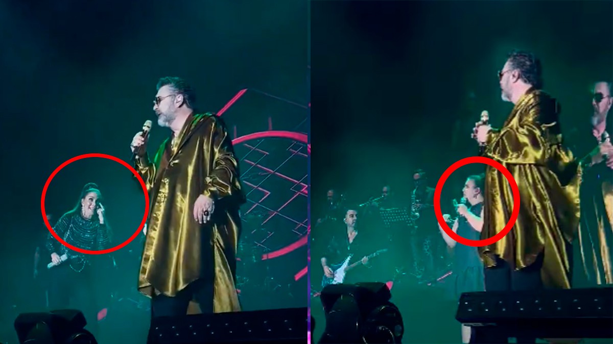 VIDEO Esta fue la reacción de Lucerito Mijares tras beso entre sus padres en pleno show