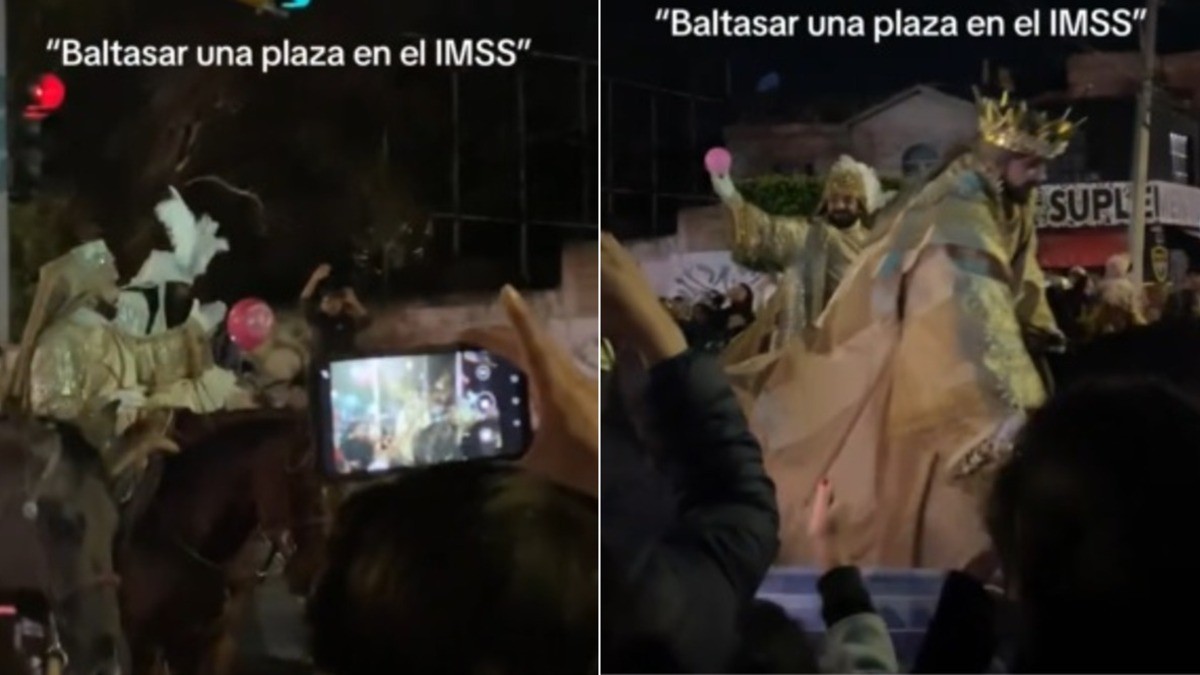 VIDEO Joven irapuatense pide una plaza en el IMSS a los Reyes Magos en desfile y se viraliza