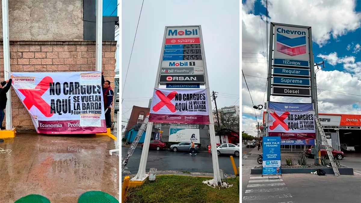 “No cargues aquí” Profeco exhibe a gasolineras por altos precios, una está en Guanajuato