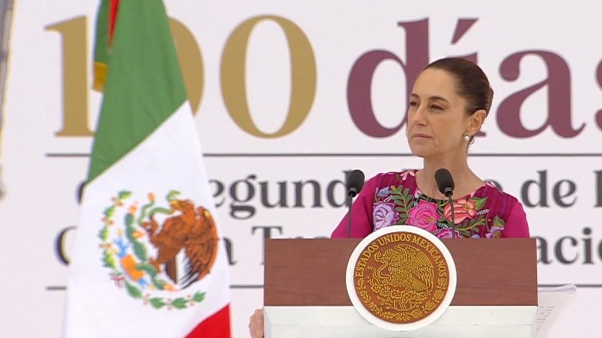 Rinde Sheinbaum informe de 100 días de Gobierno en Zócalo