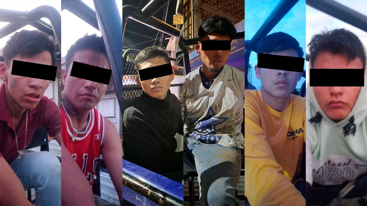 Detienen a siete personas presuntamente por robo con violencia, un menor entre ellos