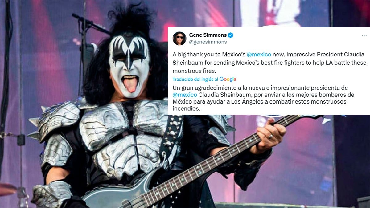 Gene Simmons, fundador de Kiss, agradece el envío de bomberos mexicanos a Los Ángeles