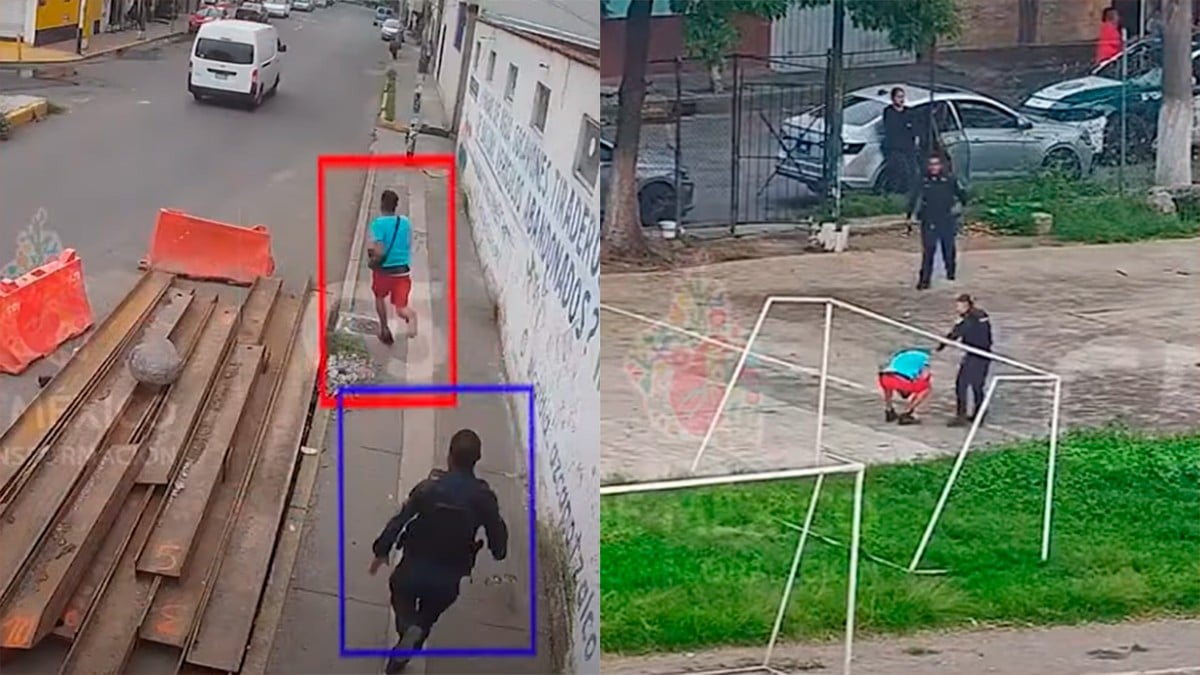 VIDEO Ladrón huye de la policía, pero se cansa y se rinde; solo corrió cuatro cuadras