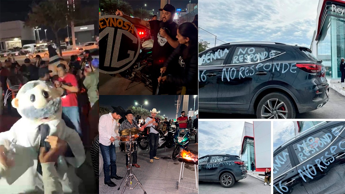 VIDEO Protesta por mal servicio en agencia de autos termina en una inesperada fiesta local