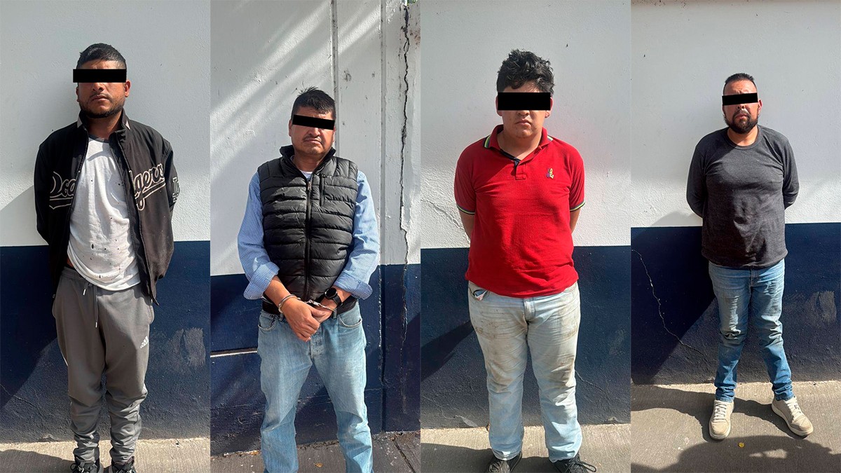 Detiene a cuatro presuntos implicados en robo; aseguraron armas y una caja fuerte