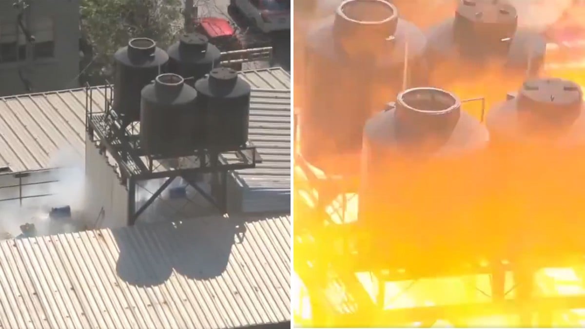VIDEO Captan fuerte explosión de tanque de gas en un edificio de departamentos