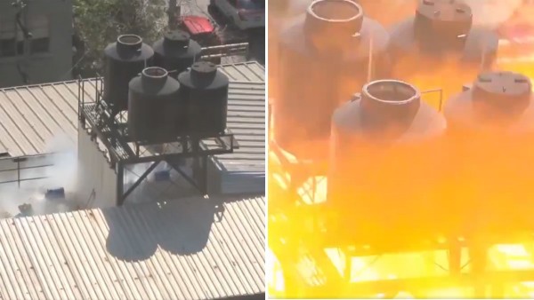 VIDEO Captan fuerte explosión de tanque de gas en un edificio de departamentos