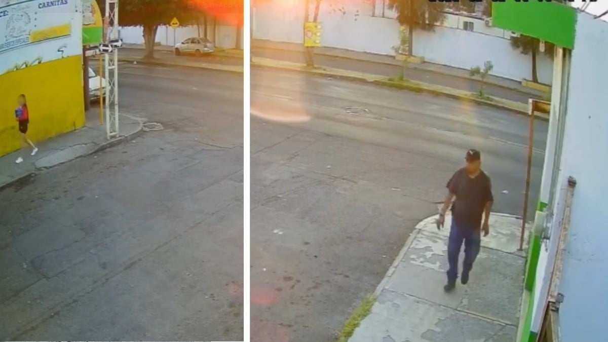 Cámaras captan cuando jovencita camina por la calle y hombre la ataca sexualmente
