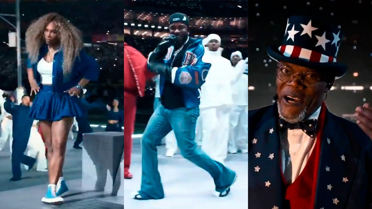 Samuel L. Jackson y Serena Williams acompañan a Kendrick Lamar en el show del Super Bowl