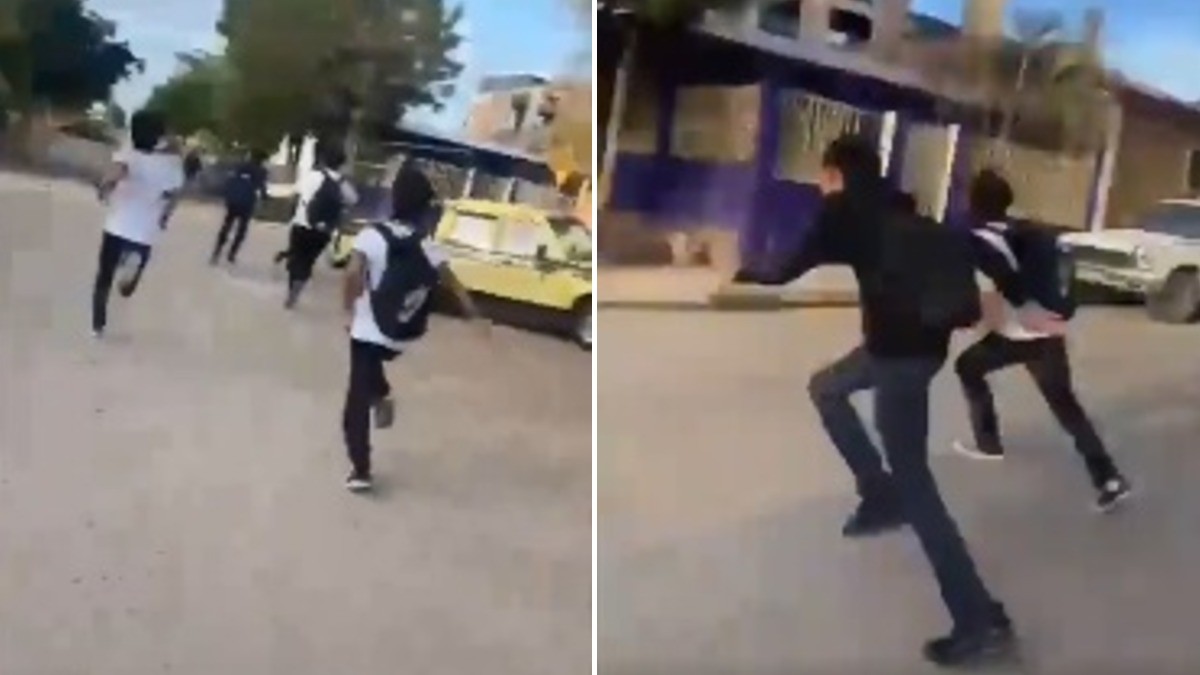 VIDEO “¡Está bien feo esto!“ Captan a estudiantes al huir corriendo de balacera