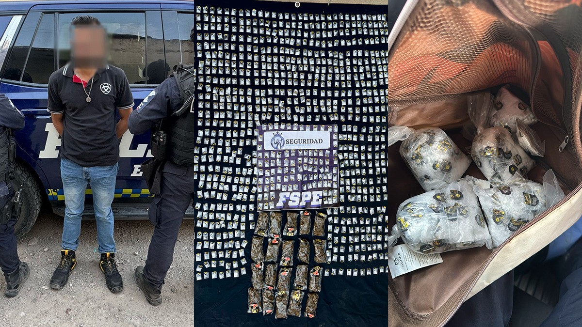 Detienen a Marco en campo de futbol con una mochila llena de más de 1,700 dosis de droga