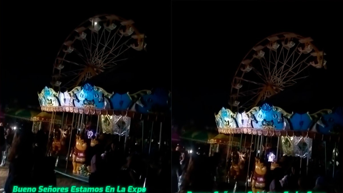 VIDEO Apagón en feria deja a visitantes atrapados en juegos mecánicos y causa pánico
