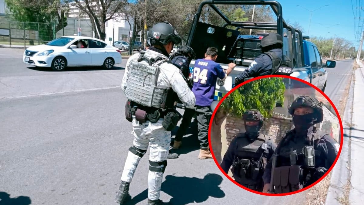 Impiden a palazos que FSPE detenga a uno, elementos disparan al aire para repeler agresión