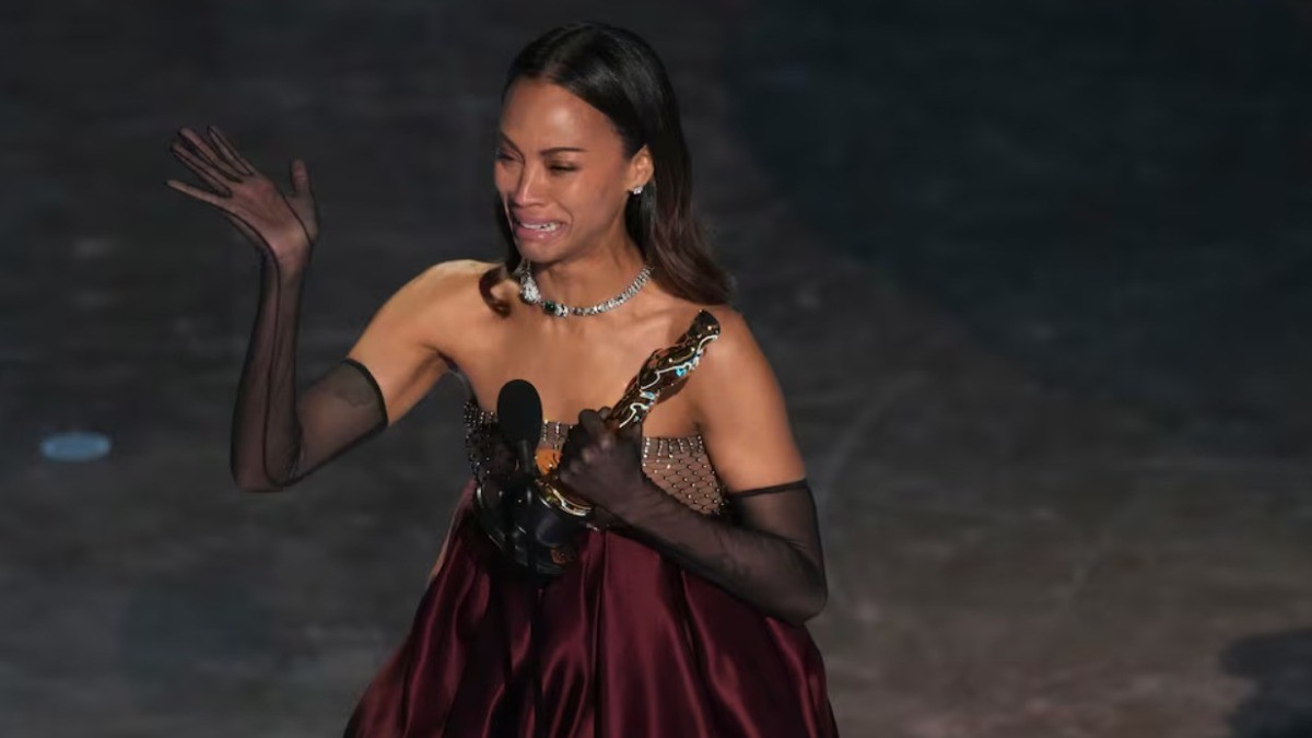 Zoe Saldaña hace historia con su primer Oscar por ‘Emilia Pérez’