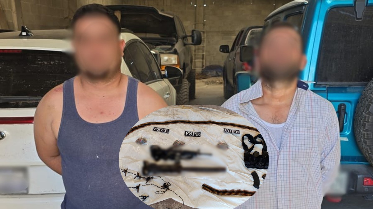 Revientan lote con armas de alto poder, entre ellas una ametralladora que truena blindajes