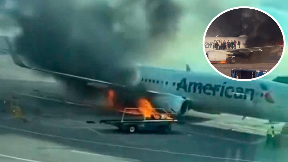 VIDEOS Avión con 178 pasajeros se incendia mientras estaba en la pista del aeropuerto