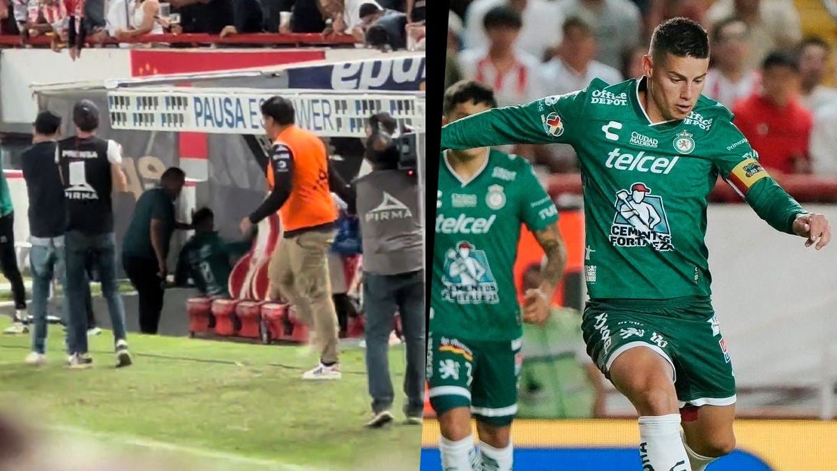 VIDEO ¡Furioso! James Rodríguez arroja silla por coraje de perder ante Necaxa