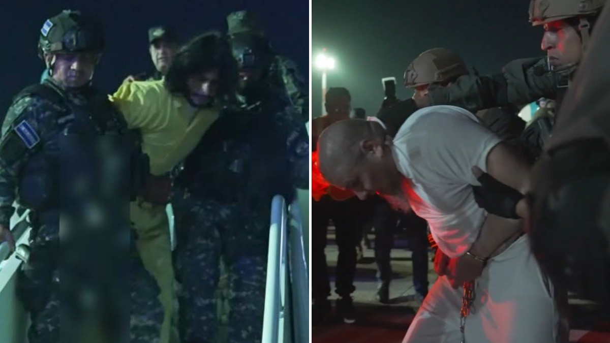 VIDEO EU envía a 261 criminales del Tren de Aragua y la Mara a megacárcel de El Salvador