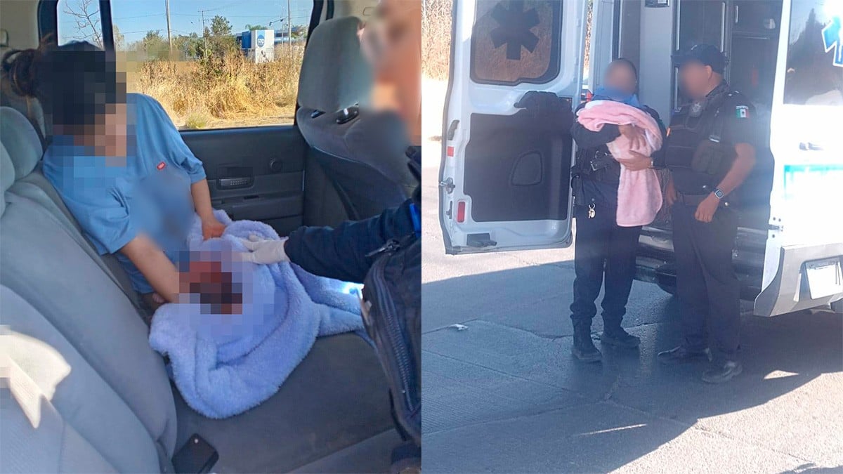 ¡No alcanzó a llegar al hospital! Mujer da a luz dentro de un auto en pleno bulevar