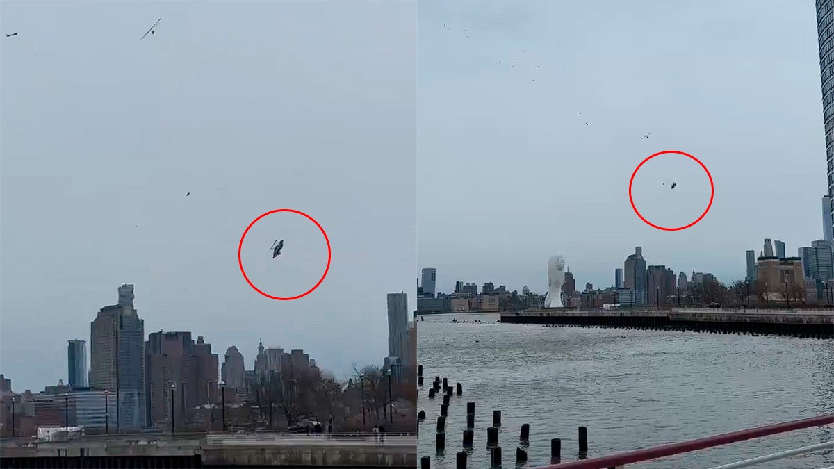 Helicóptero se desploma en el río Hudson, en Nueva York; reportan 6 muertos, 3 son menores