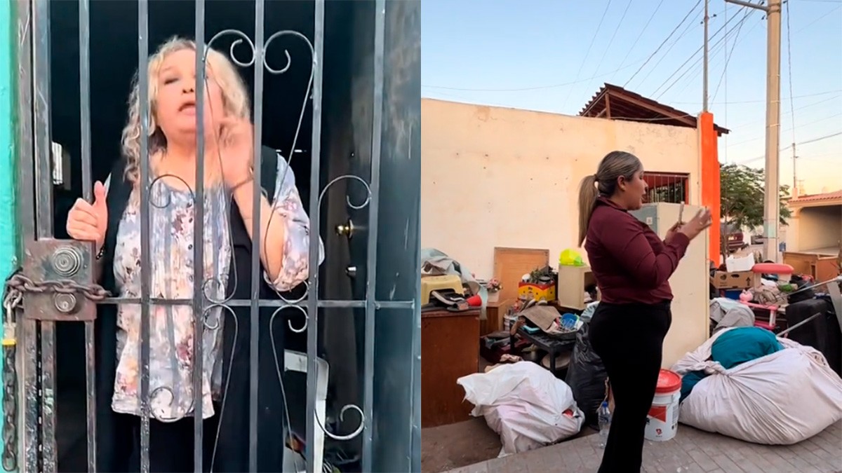 VIDEO Mujer recupera casa invadida y se encierra con candado, pero invasores quieren volver