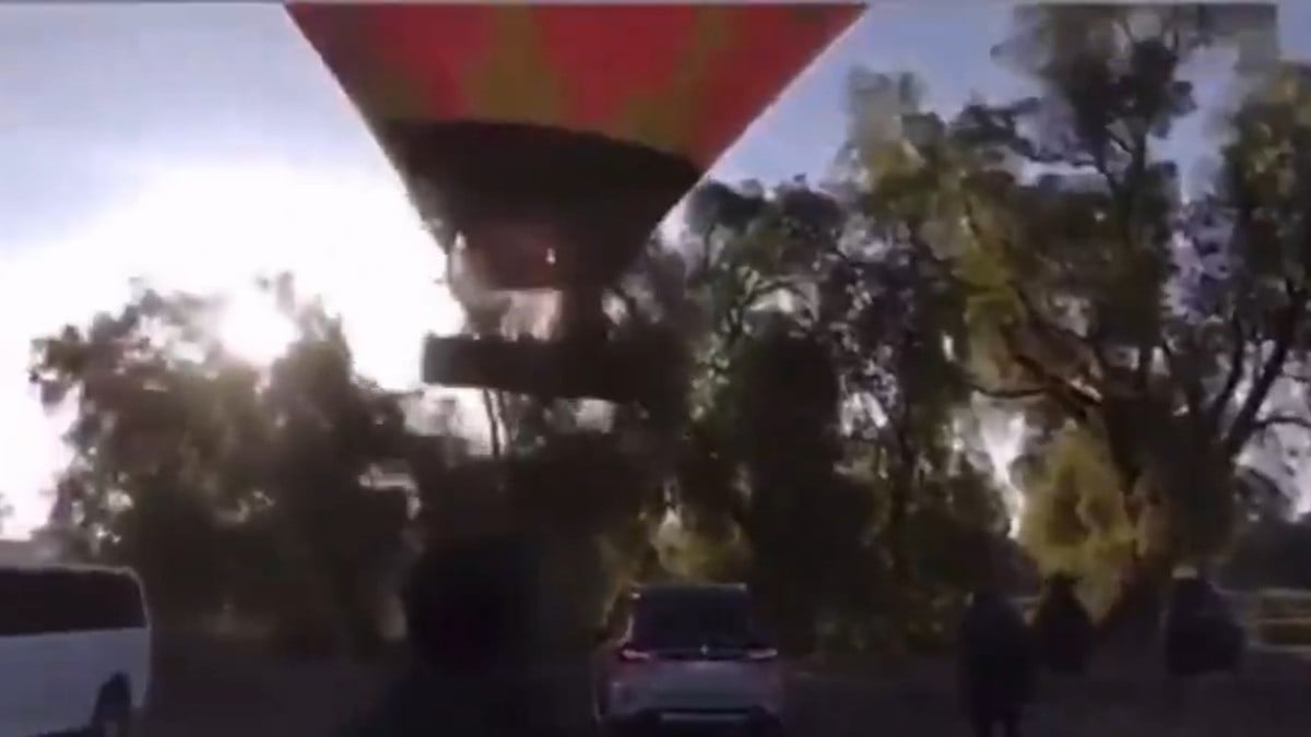 VIDEO Captan nuevo desplome de globo aerostático en Teotihuacán, culpan al piloto