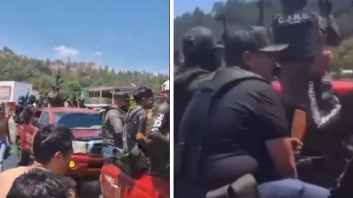 Pasean con armas sicarios del CJNG 