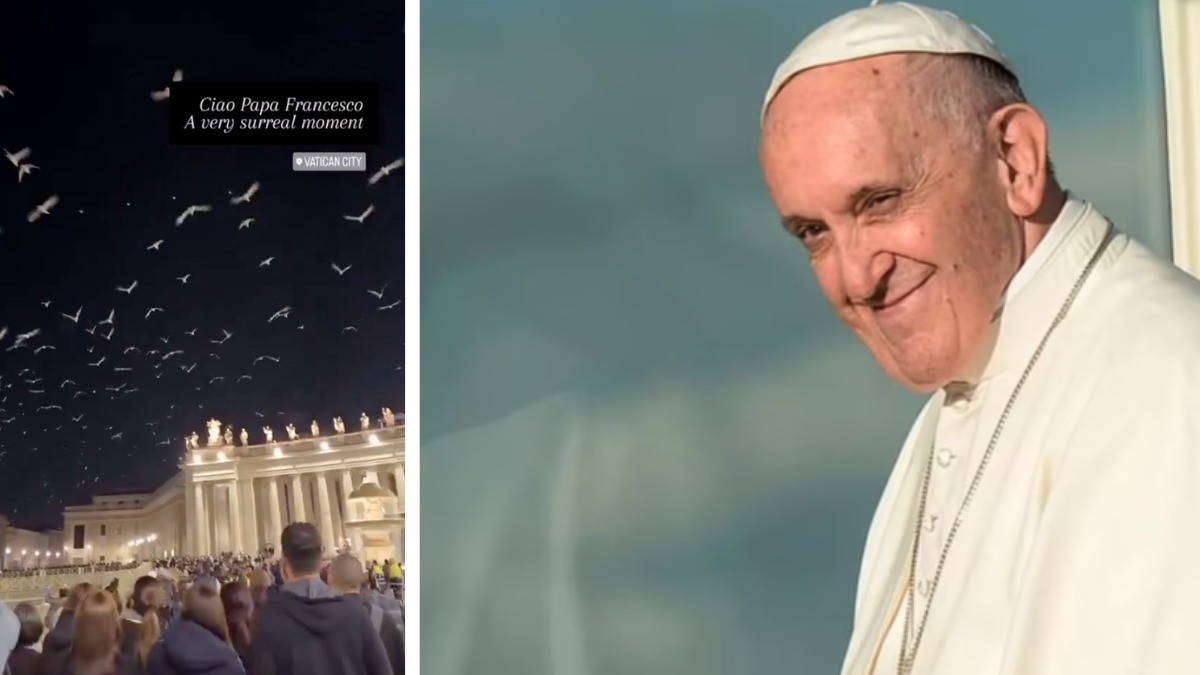 ¡Conmovedor e increíble! Miles de fieles ven volar a aves blancas en el funeral del Papa